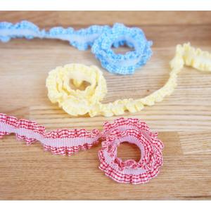 No.1680　16mmチェックエッジフリル【全7色】