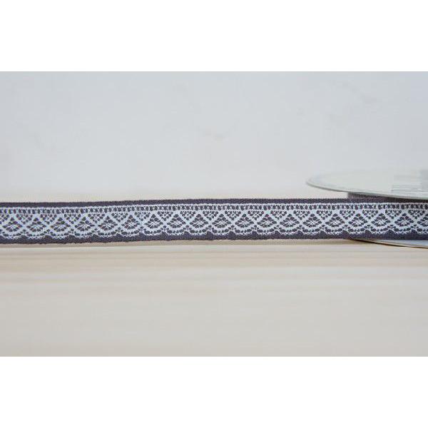 No.2501　12mmコットンリボン（レースプリント）【全5色】