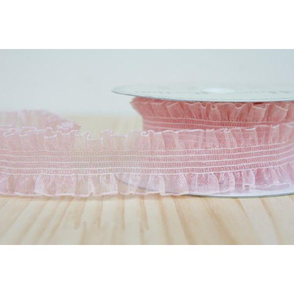 No.9750　24mmNゴム入オーガンジー【全６色】