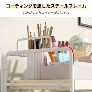 卓上ラック 2段 卓上本棚 白 机上ラック 収...の詳細画像4