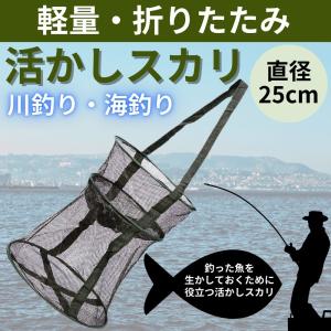 活かし ビク スカリ 直径25cm 軽量 釣り...の詳細画像5