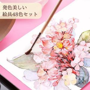 絵の具 48色セット 筆12本付 絵具 セット...の詳細画像1
