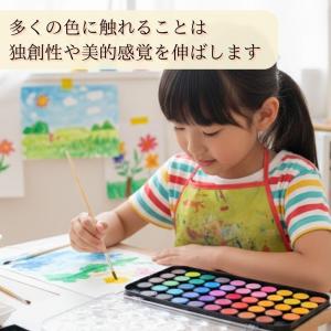 絵の具 48色セット 筆12本付 絵具 セット...の詳細画像2