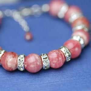 ブリリアントインカローズ　パワーストーン　レディースブレスレット　/インカローズ