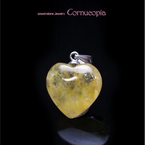 ヒマラヤゴールドアゼツライト　ハートペンダントトップ　１５×１５ｍｍ　ヘブンアンドアース社　　パワー...