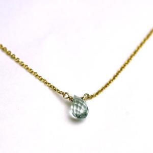 ドロップカットアクアマリンネックレス/アクアマリンパワーストーン　天然石