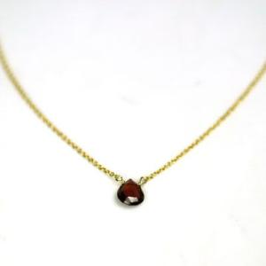 マロンカットガーネットネックレス/ガーネットパワーストーン　天然石