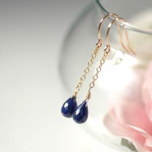 ブリオレットカットラピスピアス / ラピスラズリ パワーストーン　天然石