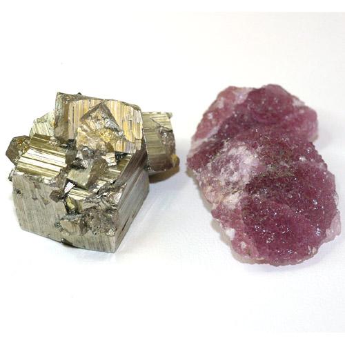 【キラキラペアー０1】コバルトカルサイト＆パイライト　ヒーリング　統合　送料無料　１点モノ