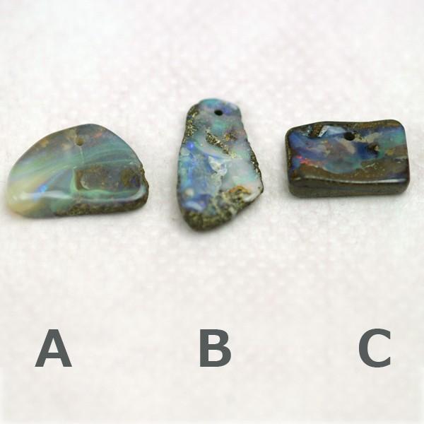 ボルダーオパールルース　オーストラリア産　１０月誕生石　天然石　パワーストーン　遊色効果