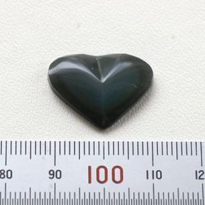 オブシディアン　ハートカボションB　ルース　天然石　パワーストーン