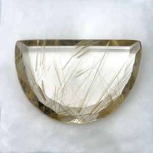 ルチルクォーツ　カットルース　３4ｃｔｓ　財運アップ　送料無料　天然石　パワーストーン