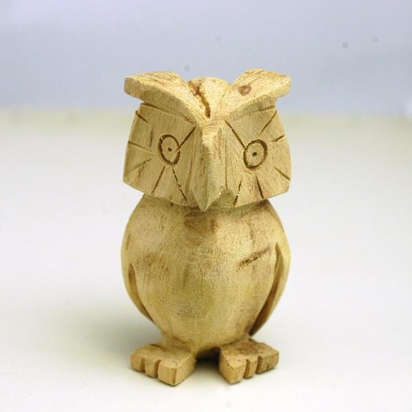 【再入荷】パロサント フクロウ（カービング）　希少な天然香木　ペルー産　木彫りふくろう