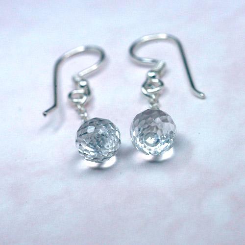 ジュピアクォーツパワーストーンピアス/クリスタルクォーツパワーストーン　天然石