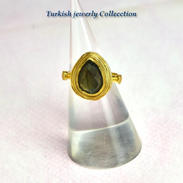 【売り尽くし半額セール】ラブラトライト　ターキッシュラブラトライトリング２　指輪フリーサイズ　パワー...