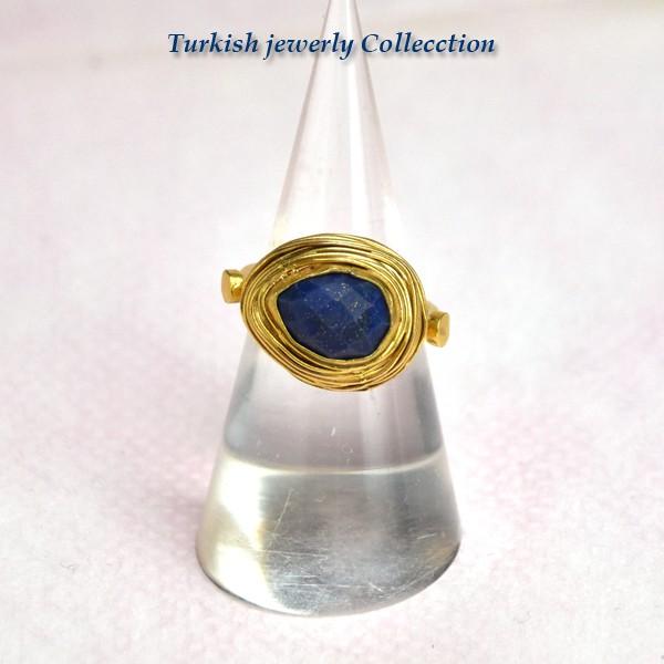 【売り尽くし半額セール】ラピスラズリ　ターキッシュラピスラズリリング４　指輪　12号サイズ　パワース...