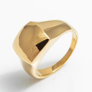 18K18金 印台 ゴールドメンズリング数字刻印K18金機械彫刻指輪ナンバー