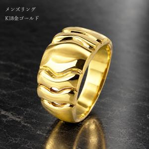 印台18金メンズ リングK18金シグネットリングゴールド梵字干支指輪大
