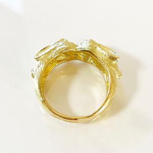 干支ユニセックス指輪K18金うさぎモチーフ十二...の詳細画像1