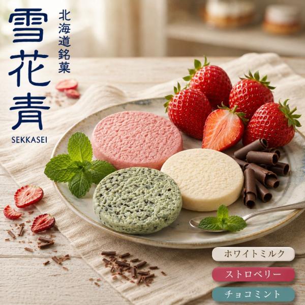 雪花青  15枚入×2袋 30枚 大容量 お得 送料無料 はっぴーディアーズ 北海道 お菓子 お土産...