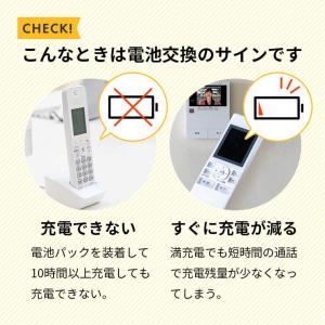 充電池 KX-FAN55 互換 子機 BK-T...の詳細画像4