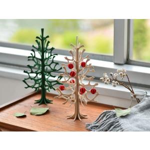 lovi クリスマスツリー 25cm 木製 クリスマス ツリー 飾り 飾り付け 白樺 木 ギフト