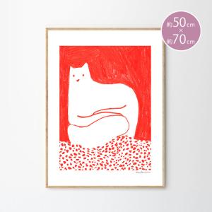 THE POSTER CLUB ポスタークラブ ポスター Cat in Red 50×70cm｜cortina