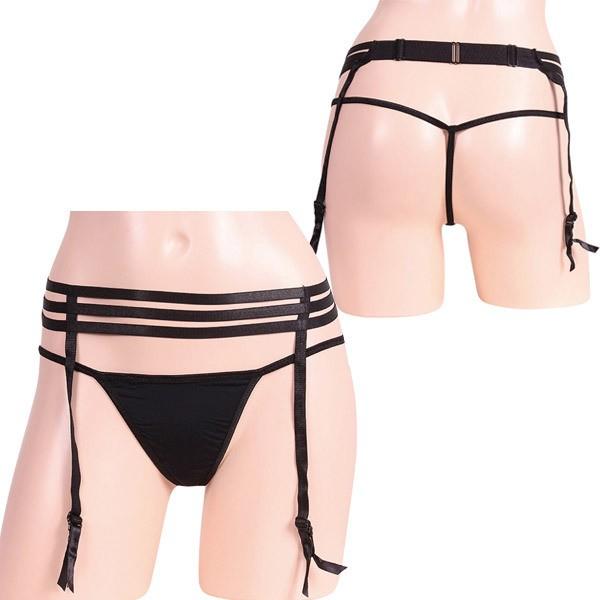 幾何学ラインガーター＆Tバックセット コスプレ 可愛い ストッキング ガーター ハロウィン イベント...