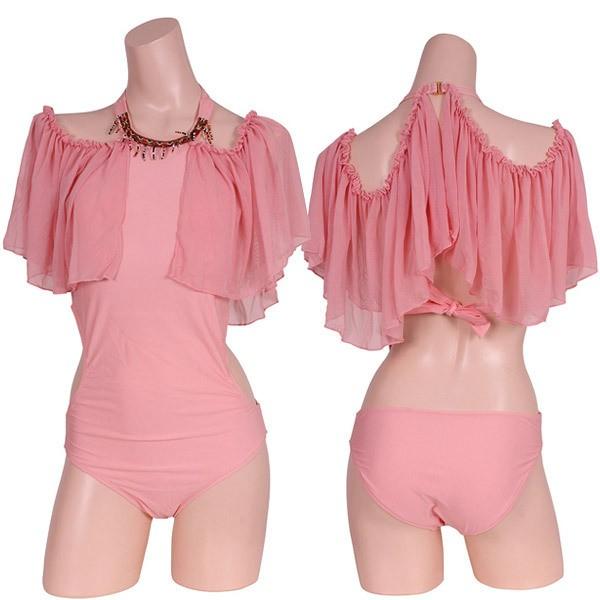 品のいい甘さのワンピース ピンク 水着 可愛い ビキニ 海 ビーチ プール リゾート イベント 大人...