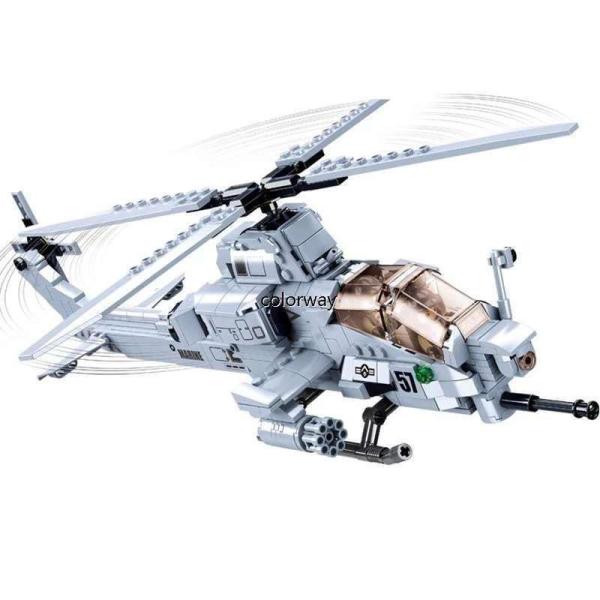 LEGO レゴ互換品 ブロック おもちゃ ミリタリー AH-1Z ヴァイパー 攻撃ヘリコプター アメ...