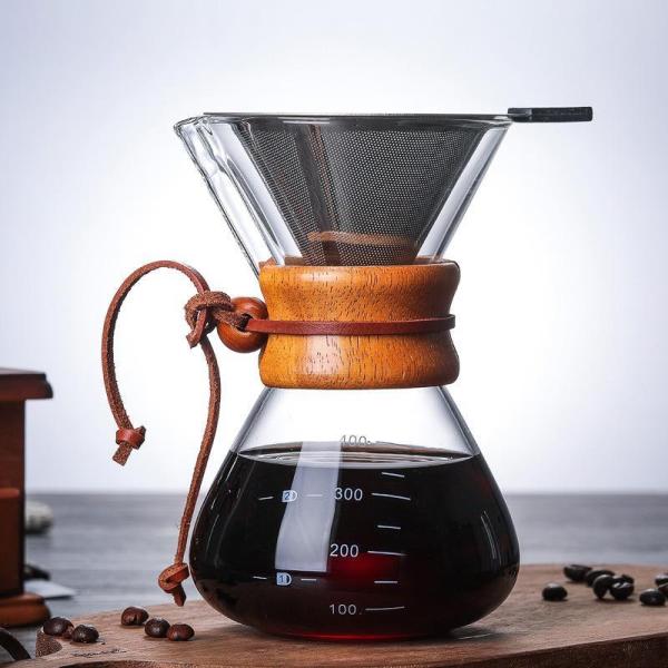 コーヒーポット 耐熱ガラス コーヒーサーバー コーヒードリッパー 大容量 おしゃれ 耐熱 透明 電子...