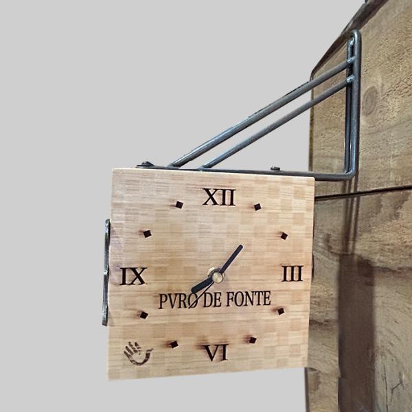 時計 壁掛け デジタル  室内時計 アンティーク ブラケット 市松模様 天然木 ひのき 手話 壁時計...