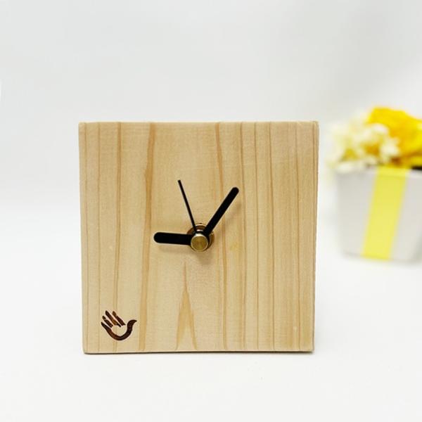 置き時計 ひのき おしゃれミニサイズ インテリア
