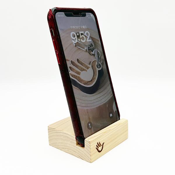 携帯 スタンド スマホスタンド タブレット Sサイズ 国産 ヒノキ 天然木 北欧 スタンド iPho...