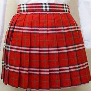30cm丈 ウエスト60〜85cm No.7211 赤×黒×白 チェック柄 ミニスカート  
