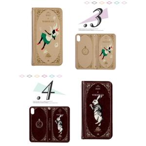 アリス 帯なし 手帳型 スマホケース ベルトな...の詳細画像3