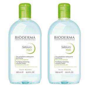 ビオデルマ セビウム H2O D(緑) 500ml×2本セット クレンジングウォーター[5851/5465] 送料無料｜cosme-nana