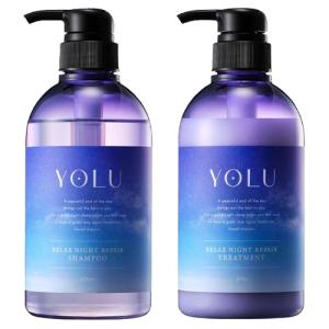 YOLU ヨル リラックスナイトリペア シャンプー&amp;トリートメント 本体 475mlセット ペアー＆ゼラニウムの香り[3444_3451] 送料無料