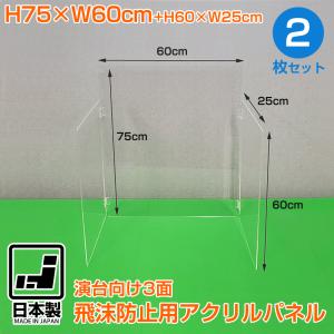 飛沫防止 アクリル板 2枚セット 飛沫防止パーテーション アクリル