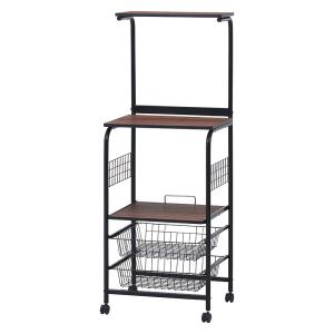 レンジワゴン FBC-03-1 BK/BR【14637】 :KBF-14637:ミノクニ商店