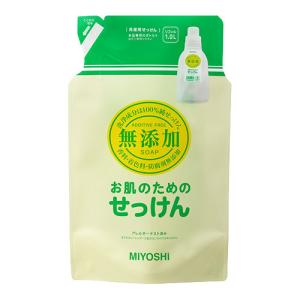 ミヨシ 無添加 お肌のためのせっけん 洗濯せっけん 詰替用 スタンディングタイプ 1000ml MiYOSHi