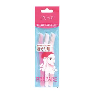 プリペア 眉そり用 3本入 顔 まゆ毛 フェイス用 かみそり ファイントゥデイ (PREPARE)
