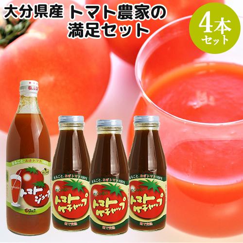満足セット(トマトジュース500ml×1本＆トマトケチャップ385g×3本) エム・ナイン(めぐみ会...