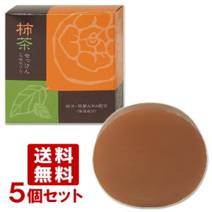 地の塩 ちのしお 柿渋・茶葉 石けん (化粧石鹸) 80g×5個セット CHINOSHIO 送料込｜cosmebox