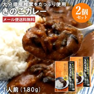 グルテンフリー たっぷりきのこのスパイスカレー 1人前(180g)×2個セット 中辛 嬉多家 ゆうパケット送料込｜cosmebox