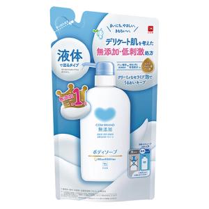 カウブランド(COW BRAND) 無添加 ボディソープ ポンプ 詰替 つめかえ用 380mL 牛乳石鹸(COW)｜cosmebox