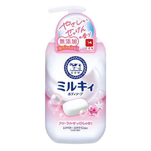 牛乳石鹸(COW) ミルキィボディソープ フローラルせっけんの香り 500ml