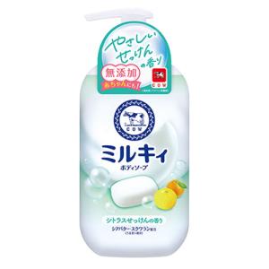 ミルキィボディソープやさしいせっけんの香り24本セット500ml ミルキィ ボディソープ やさしいせっけんの香り 本体 ポンプ付 500mL
