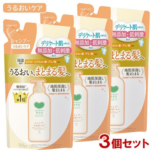 カウブランド 無添加 シャンプー うるおいケア つめかえ用 360mL×3個セット 牛乳石鹸 送料込...