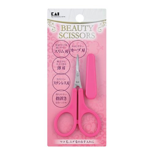 貝印(Kaijirusi) 薄刃オシャレハサミ 眉カット ムダ毛ケア フェイスケア KQ-1700 ...